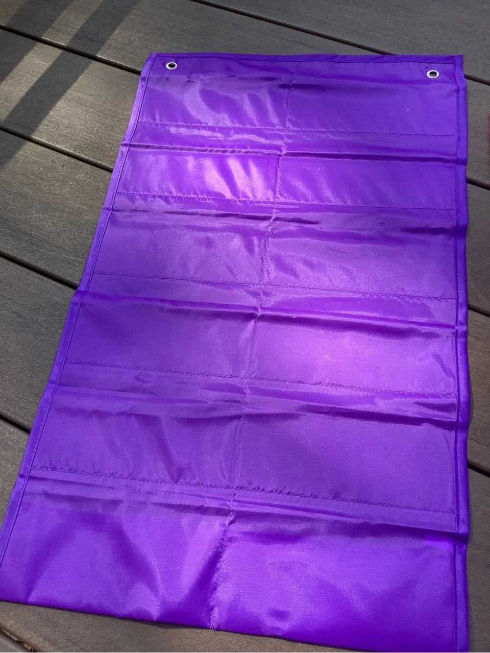 Colorful Hanging Pocket Organizer - Purple, Red, Yellow